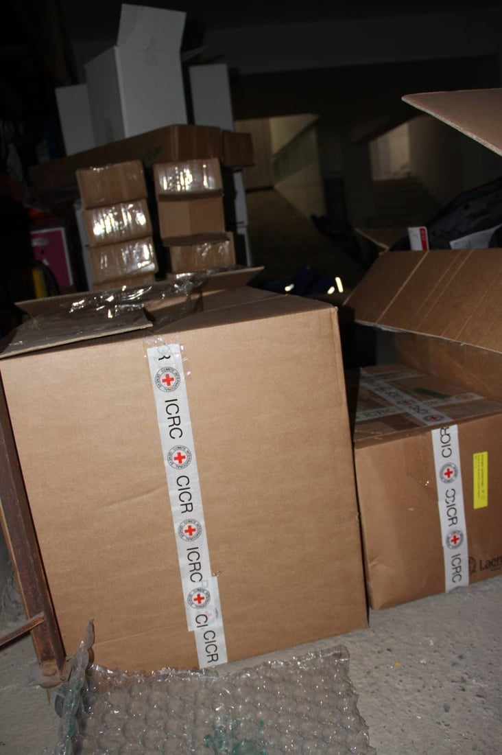 دەزگای مین ژمارەیەک کەلوپەلی پزیشکی و دیماینەری وەرگرت