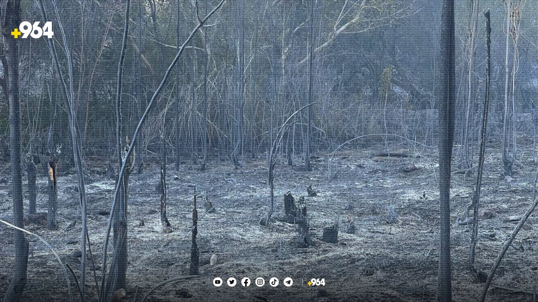 ئاگرەکەی چیای گەلی دێرکێ لە دهۆک تائێستا کۆنترۆڵ نەکراوە