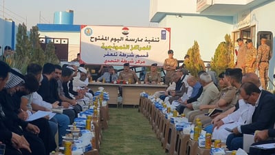 فيديو: جلسة في الهواء الطلق بين الضباط والناس في أفضل مراكز شرطة تلعفر