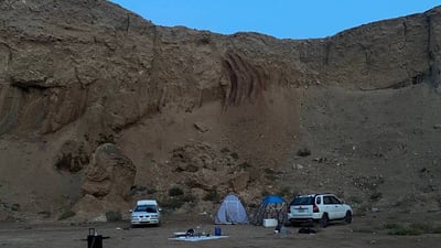 بالصور: وادي “كان سخت” يستقطب هواة التخييم والسفاري في واسط