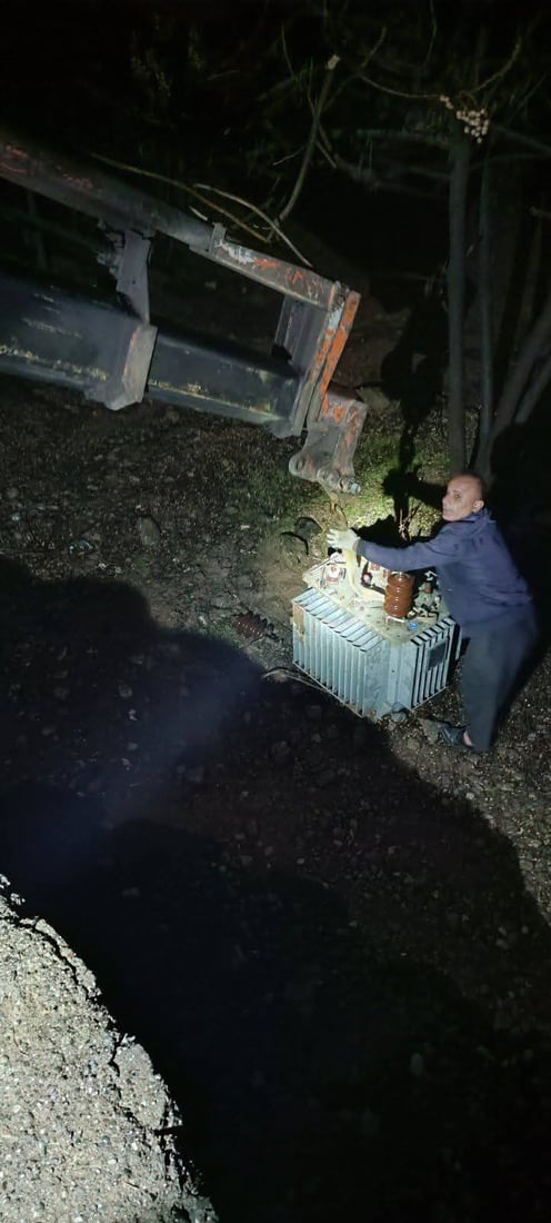 فشل سرقة محولة كهرباء في محافظة السليمانية (صور)