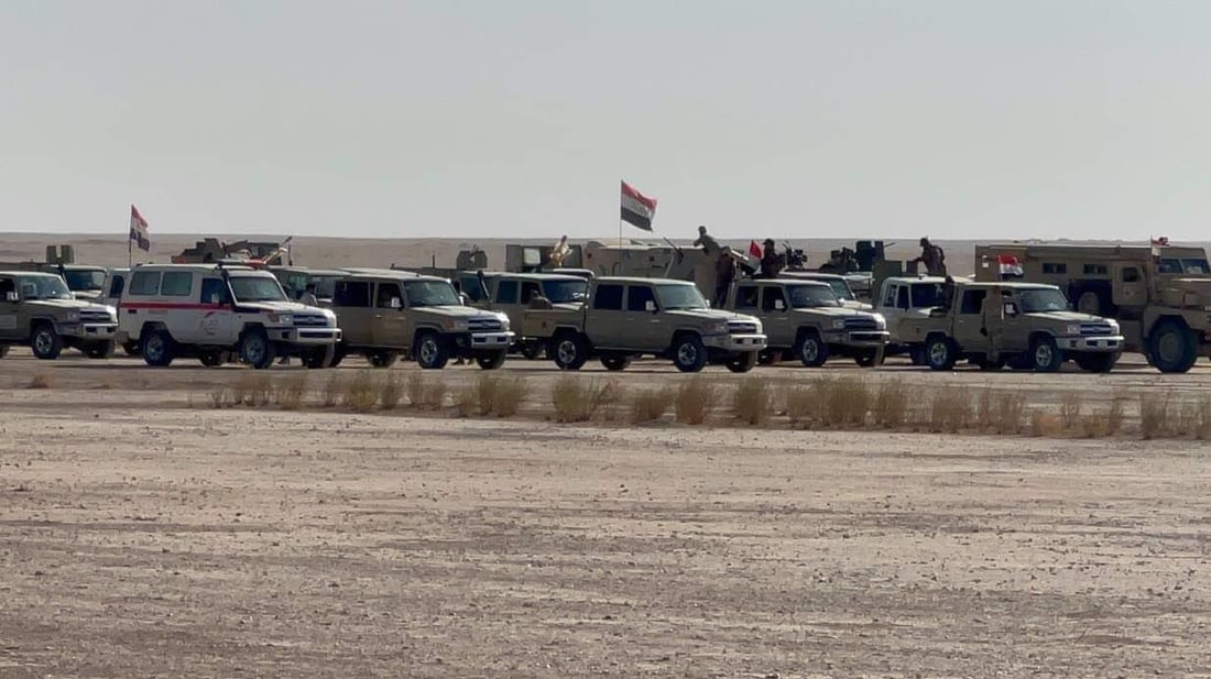 صور: قوة من الحشد تتوغل داخل صحراء نينوى.. اللواء 44 و21 انتشرا في الحضر