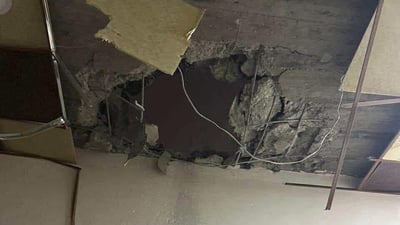 مشاهد من سقوط القذيفة على بيت وسط كركوك