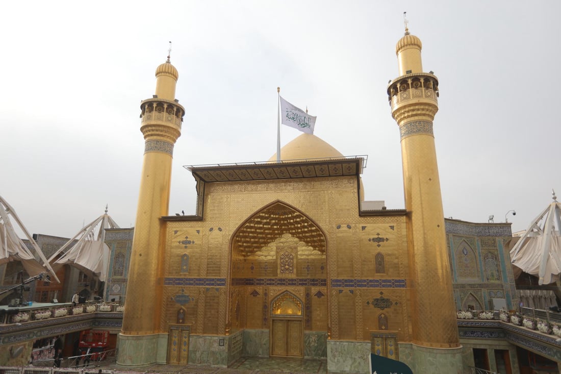مباشر.. إزاحة الستار عن الإيوان الذهبي في مرقد الإمام علي