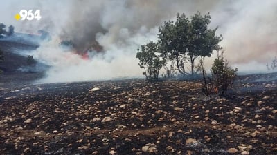 ئاگرەکەی ئاغجەلەر دوو هەزار دۆنم زەوی سووتاند