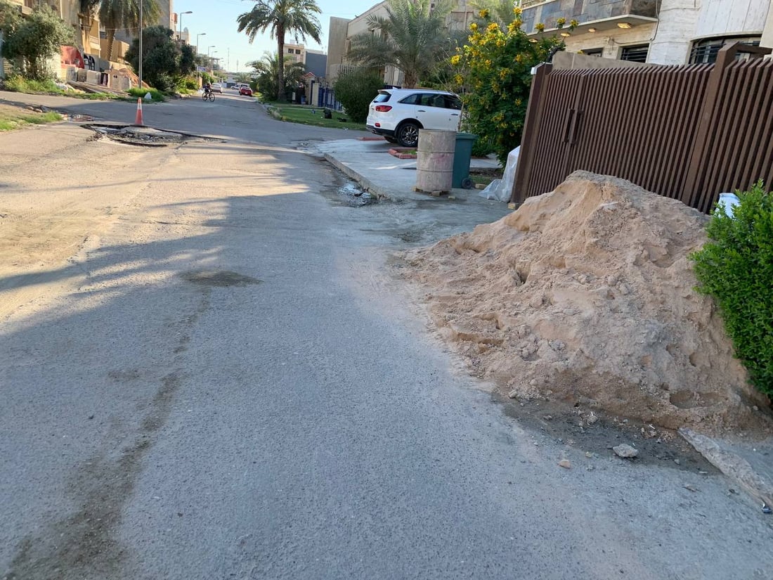 بغداد: مواد البناء تزعج سكان “الداخلية”.. والبلدية تتوعد بـ “الغرامة أو السجن”