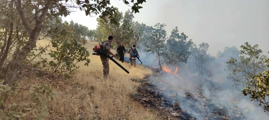 ئاگرەکەی ناحیەی گەرمک 300 دۆنم پوش و پاوانی سووتاندووە