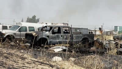 ئاگرەکەى سەر رێگاى مەخمور کۆنتڕۆڵکرا؛ زیانى زۆرى هەبووە
