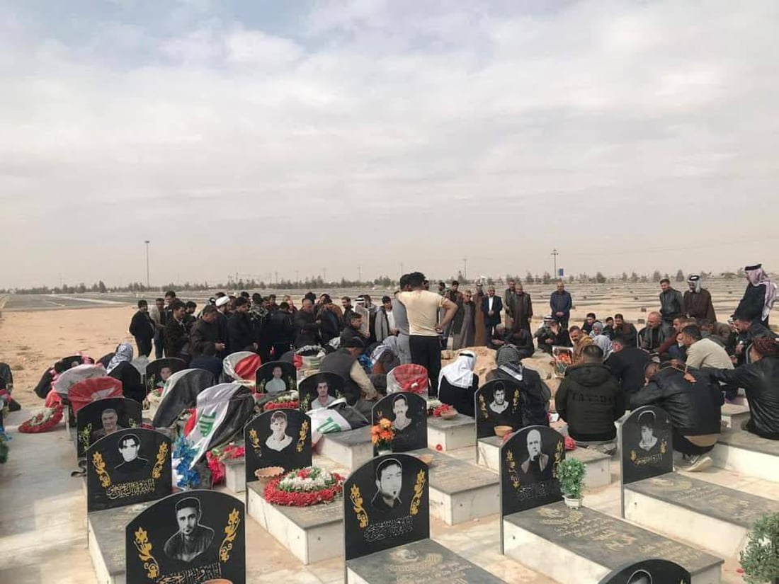 صور: النجف تشيّع 12 من ضحايا سجن بادوش