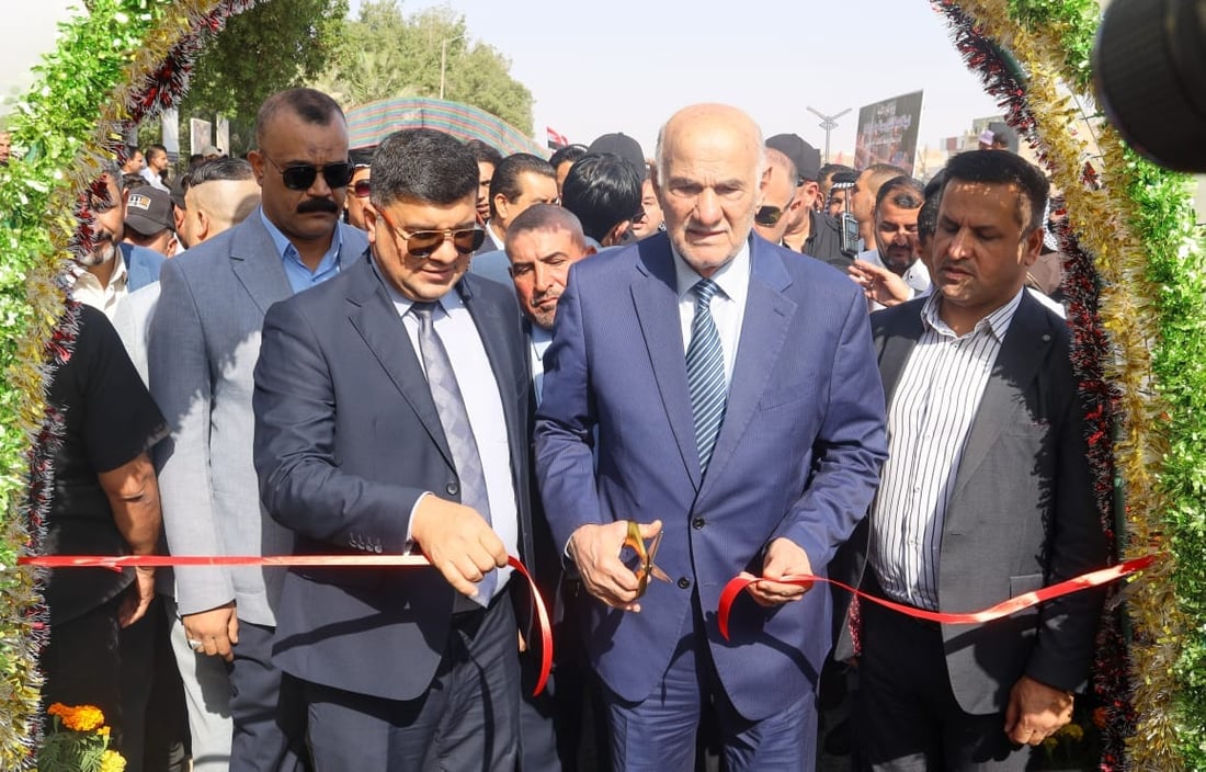 صور من شط الدغارة.. وزير الموارد يفتتح مشروع اللحاف الخرساني في الديوانية