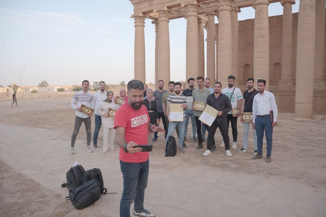 شباب الموصل يتوقعون زيادة تدفق الأجانب.. ورشة المرشد السياحي لتعريف العراق للعالم (صور)