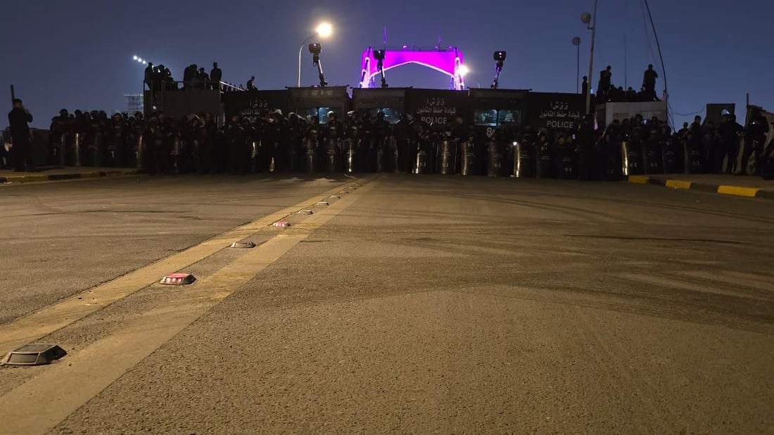 صور: قوات حفظ النظام تنتشر في الجادرية.. أول مظاهرة لمساندة إيران