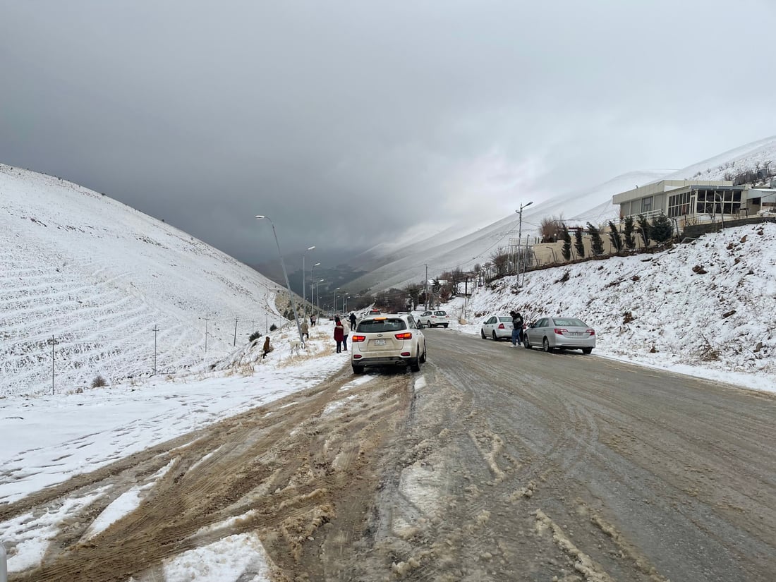 صور من السليمانية: جبل گويژة يرتدي الوشاح الأبيض
