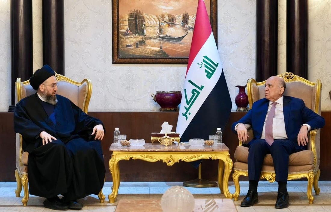 Foreign Minister Hussein meets Hakim to discuss government formation