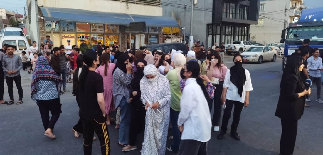 خوێندكارانی به‌شه‌ناوخۆیی زانكۆی سلێمانی گردبوونەوە‌