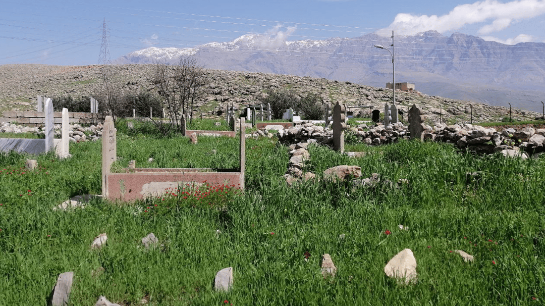 چه‌ند گه‌نجێك به‌خۆبه‌خشانه‌ گۆڕستانی 12 گوند له‌ گژوگیا پاك ده‌كه‌نه‌وه‌