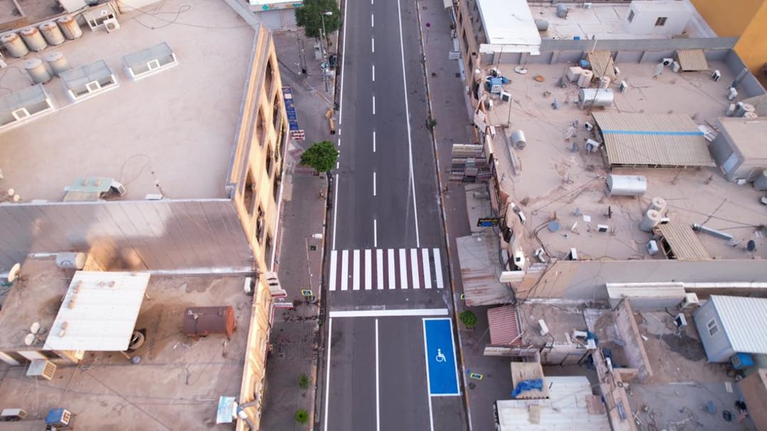 أربيل: أماكن خاصة لسيارات ذوي الاحتياجات الخاصة في شارع الأطباء (صور)