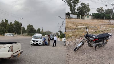 گەرمیان؛ بەهۆی پێکدادانی ئۆتۆمبێل و ماتۆڕسکیلێک سێ مێردمنداڵ بریندار بوون