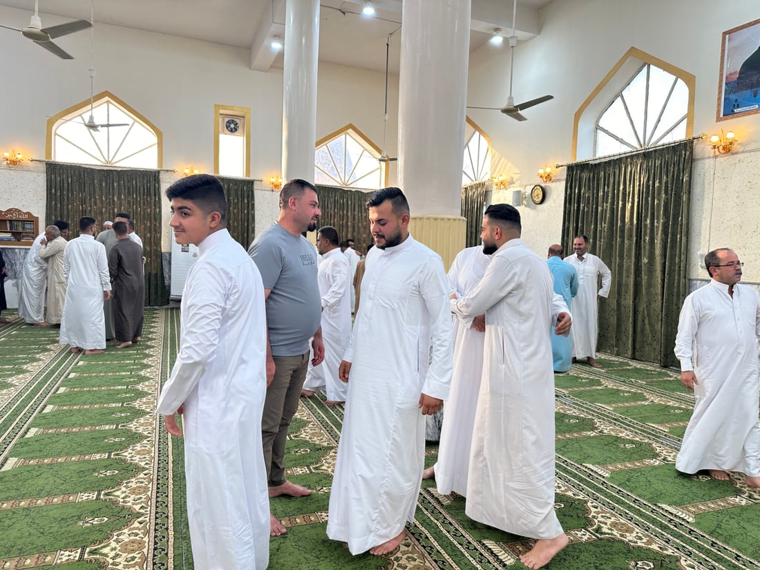 صور: جامع أحمد الرفاعي في حديثة مليء بالمصلين والخطبة ذكرت بصلة الرحم