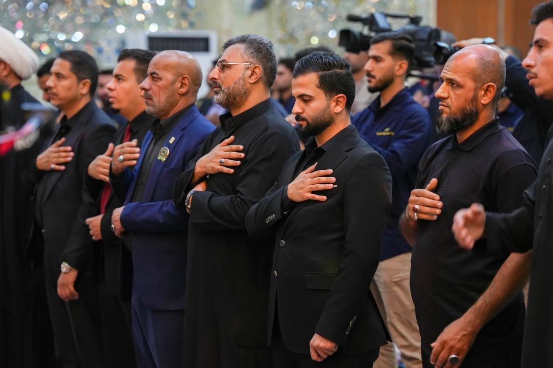 صور: العتبة العسكرية تطوف بنعش السيدة الزهراء في شوارع سامراء