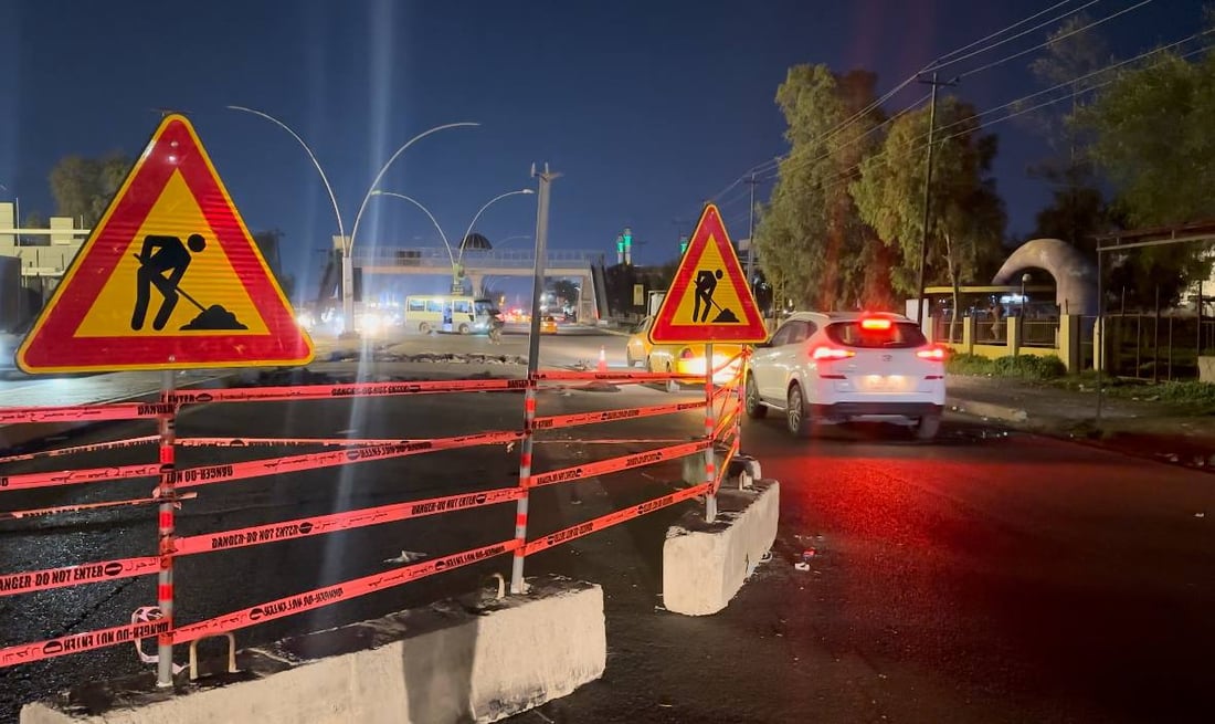 بلدية كركوك تزيح المطبات العشوائية وتستبدلها بنظامية (صور)