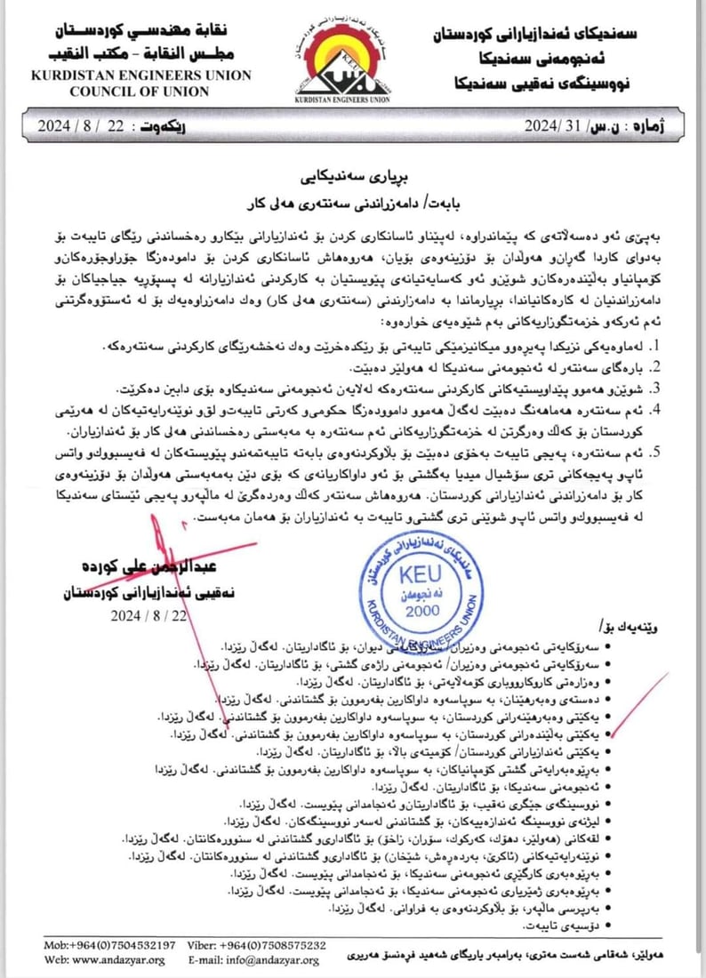 کار بۆ ئەندازیارە بێ کارەکان دەدۆزرێتەوە