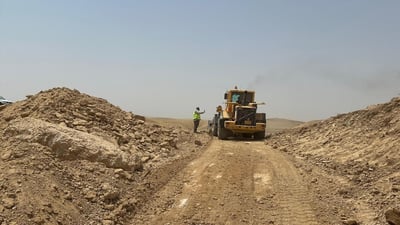 رێگەی قیر بۆ گوندێکی خزمەتنەکراوی گەرمیان دەبرێ