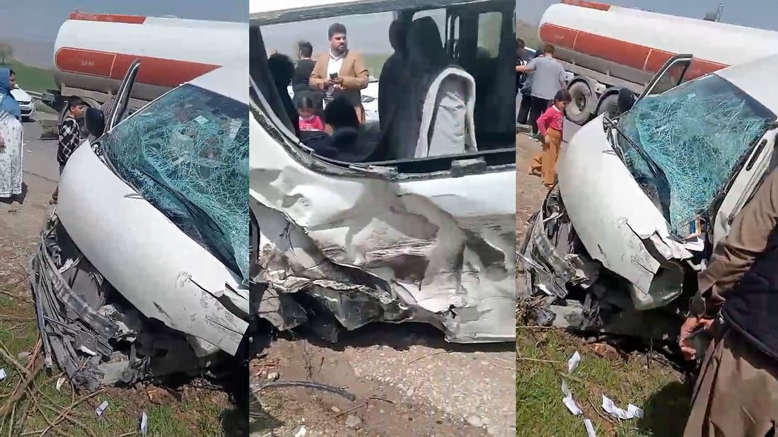 Twelve injured in collision between minibus and sedan near Smaquli