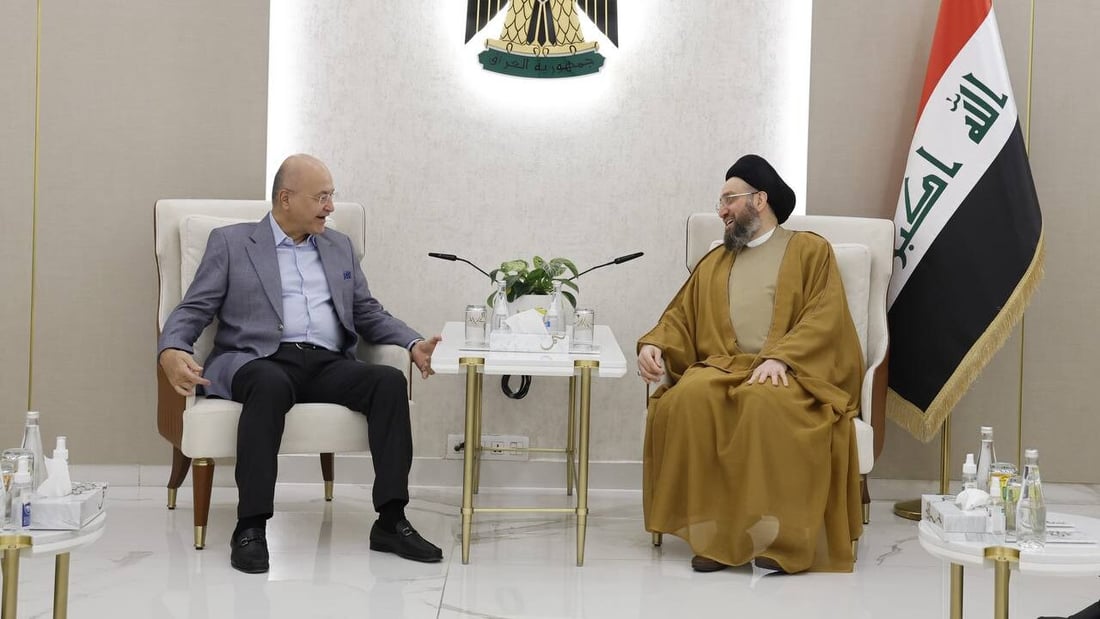 صور: ظهور جديد لبرهم صالح مع عمار الحكيم