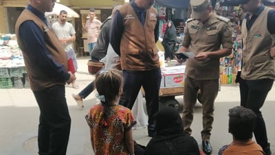 متسولة تشتم كل من لا يعطيها.. اعتقلت لدى شرطة الحمزة ووضعها المادي جيد!