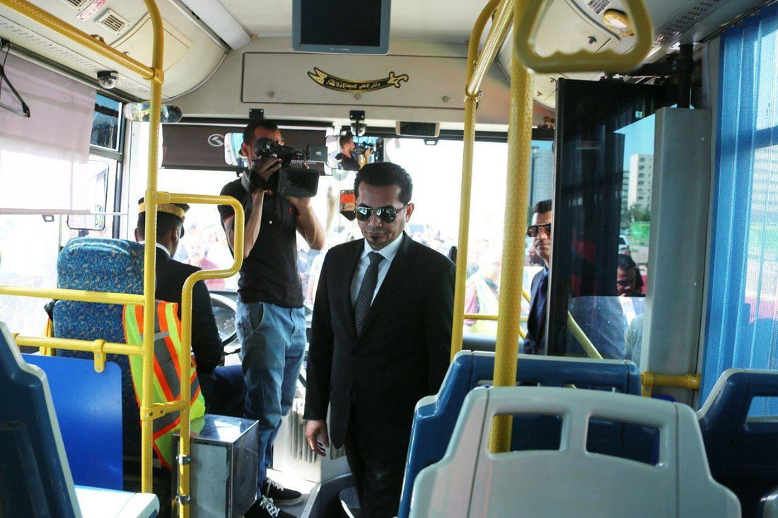 من بسماية إلى باب المعظم.. صور من افتتاح باص المسافرين الجديد في بغداد