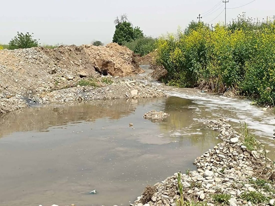 حەوزی ئەو ئاوەڕۆیانە تێکدرا کە بۆ ئاودانی سەوزە دروست کرابوو