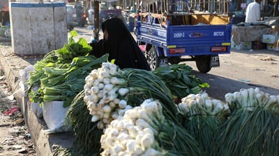 صور: بائعات الخضار في “تحدّي” الديوانية.. سيدات مكافحات وماهرات بكسب الزبائن