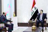 السوداني والوزير السوري يبحثان إحياء خط بانياس ومشاري