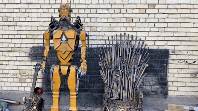 Transforming scrap metal into art in Najaf