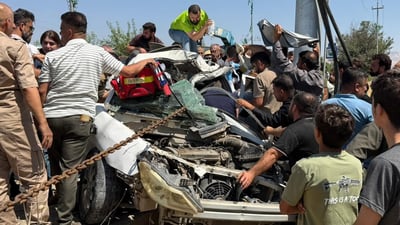 بریندارێکی رووداوە ھاتوچۆکەی سیروان گیانی لەدەستدا