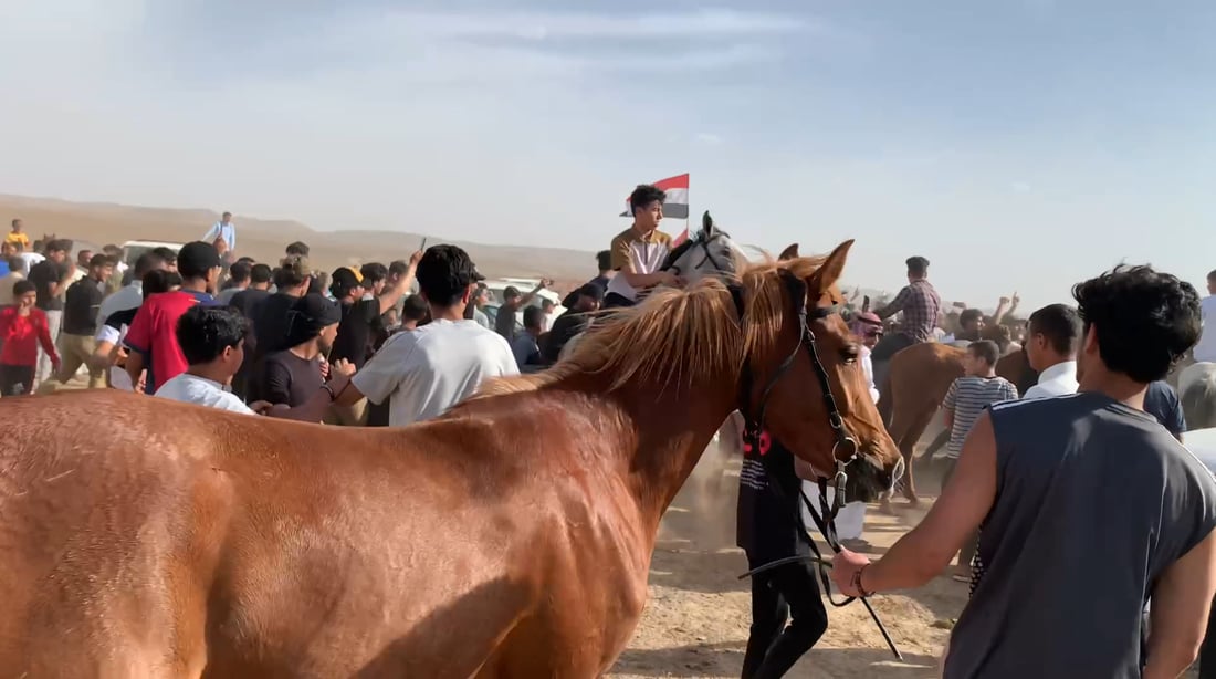 Arabian horse race draws 23 riders in Nineveh's Abu Wajna village