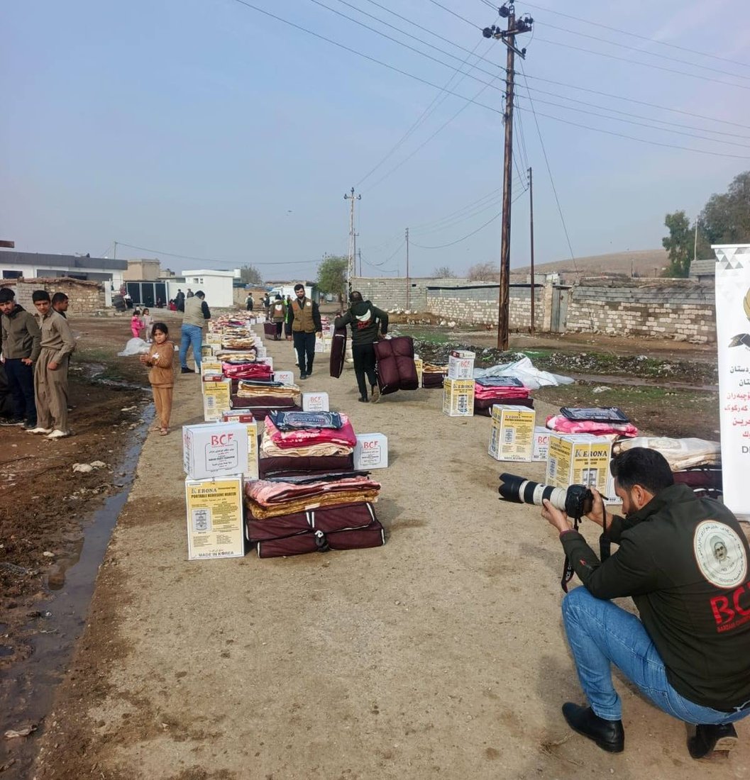 صور: قائد عمليات كركوك يزور المناطق المتضررة من الفيضانات في ناحية ليلان