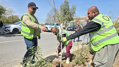 لە رۆژی ژینگەی کوردستاندا شارە حەیاتەکە سەوزتر دەکرێت و 130 نەمام چێندران