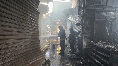 Early morning fire guts dozens of shops in Sulaymaniyah