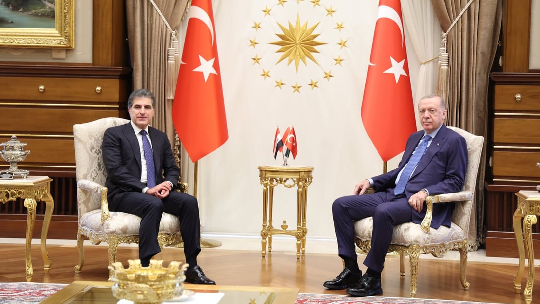 نيجيرفان بارزاني يبحث مع أردوغان تعزيز التعاون ودعم السلام في المنطقة
