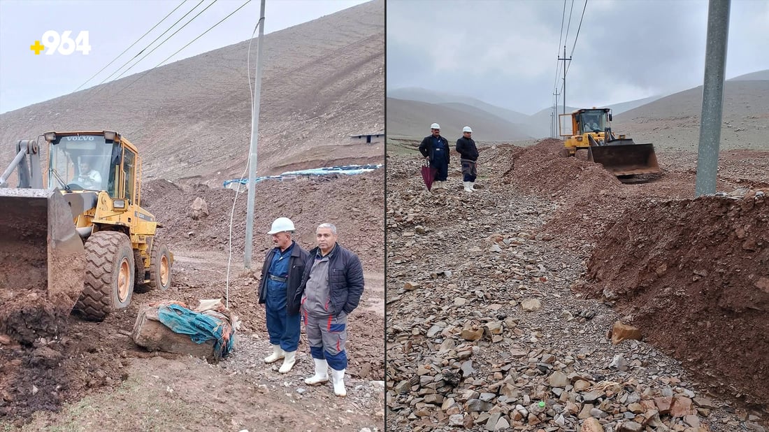 ستوونەکانی کارەبا لە بەرزنجە راستکرانەوە و گرفتەکە نەما