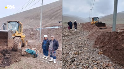 ستوونەکانی کارەبا لە بەرزنجە راستکرانەوە و گرفتەکە نەما