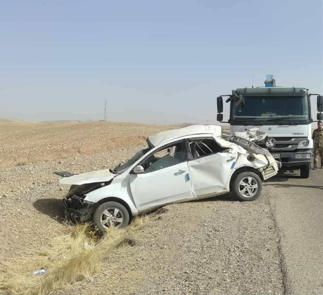 ئۆتۆمبێلێک وەرگەڕا و پێنج کەس برینداربوون