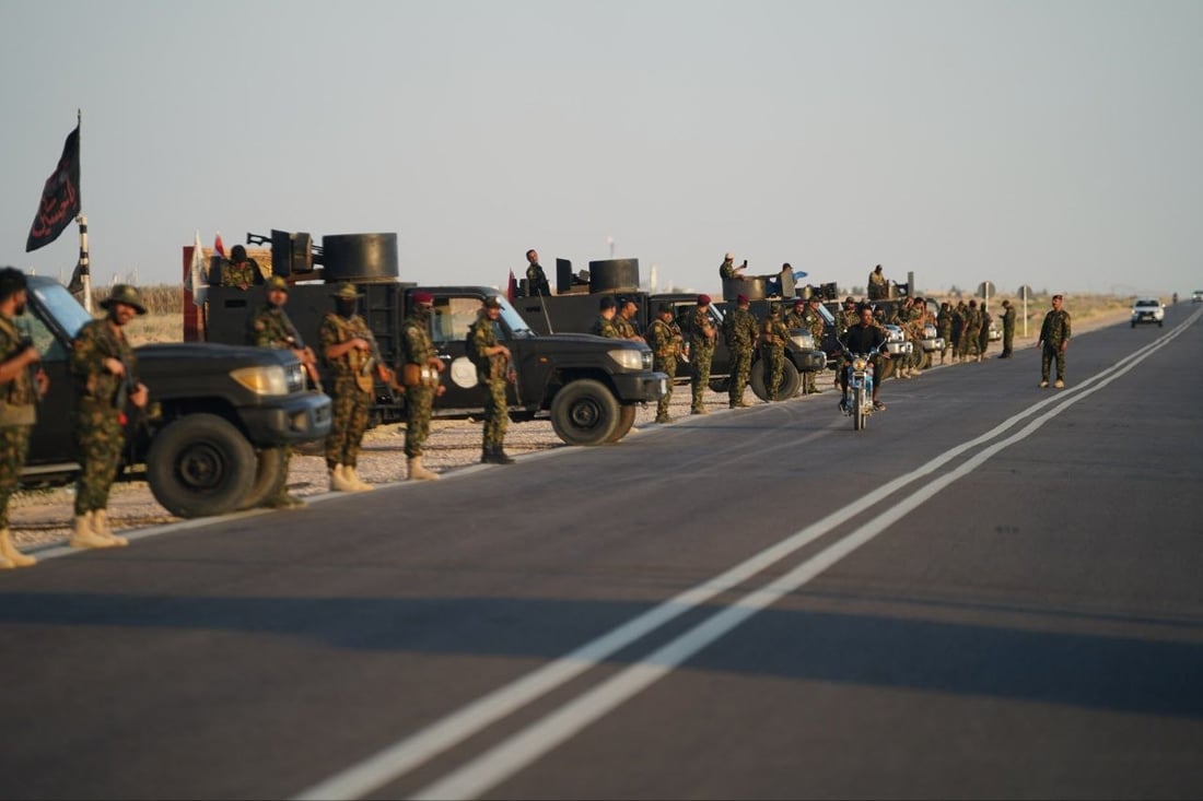 صور: الحشد ينشر قواته على الخط الاستراتيجي بين كربلاء والنجف والأنبار