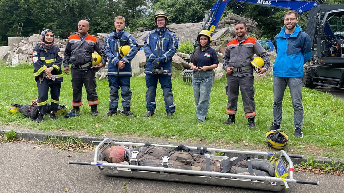 تیمە خۆبه‌خشەکانی هه‌رێمى كوردستان و ئوردن و تونس له‌ ئه‌ڵمانیا راهێنان ده‌كه‌ن