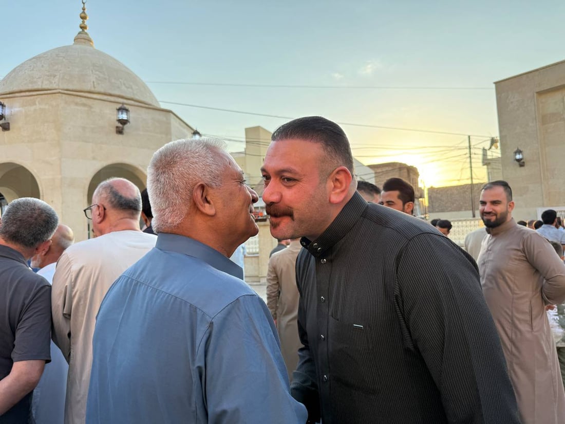 صور.. مئات المصلين يؤدون صلاة عيد الأضحى في جامع النبي جرجيس وسط الموصل