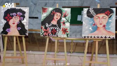 7 سليمانيات من رانية يعرضن لوحاتهن في يوم المرأة.. “نطمح للاكتفاء الذاتي”