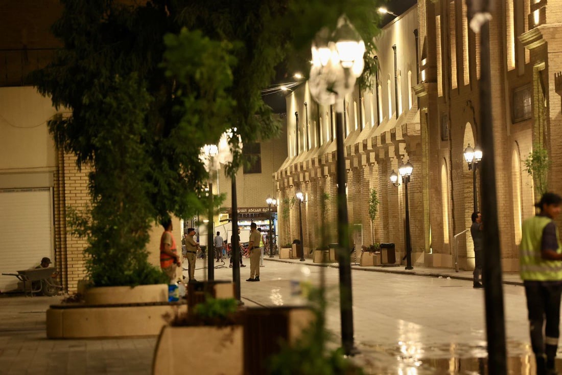 صور قبل الافتتاح للشارع الممتد من سوق السراي إلى ساحة السفير
