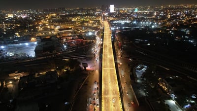 صور من افتتاح أولى مجسرات ساحة النسور في بغداد